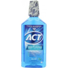 ACT Restoring Mouthwash, Cool Splash Mint , 33.8-Ounce Bottle