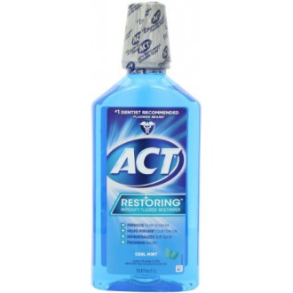 ACT Restoring Mouthwash, Cool Splash Mint , 33.8-Ounce Bottle