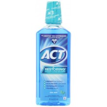 ACT Restoring Mouthwash, Cool Splash Mint, 18-Ounce Bottle (Pack of 4)