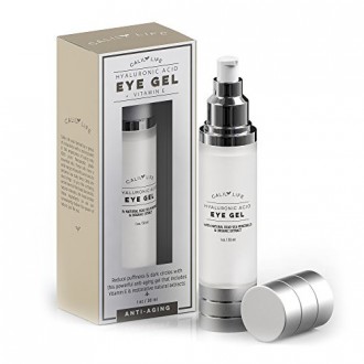 Calily vie Acide Hyaluronique Eye Gel + vitamine E avec Dead Sea Minerals, 1 Oz. - Deep Penetration Formula - Anti-Rides et