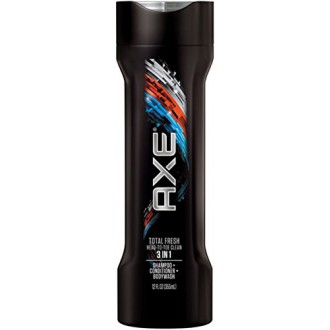 Axe 3 en 1 Champú + Acondicionador + Gel de ducha, total fresca (12 oz paquete de 2)