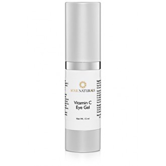 Soul Naturals Vitamin C Eye Gel - Reduces Dark Circles, Puffiness, Fine Lines & Wrinkles - Replenish & Hydrates the Skin -