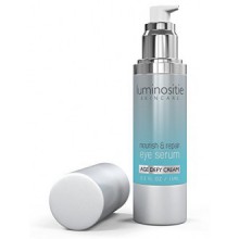 Luminositie Eye Serum orgánico con vitamina E, té blanco y aceite de rosa para las ojeras y bolsas