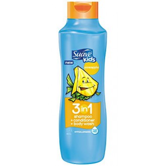 Enfants Suave 3 en 1 Shampooing Revitalisant et Body Wash, Ananas, 22,5 Ounce