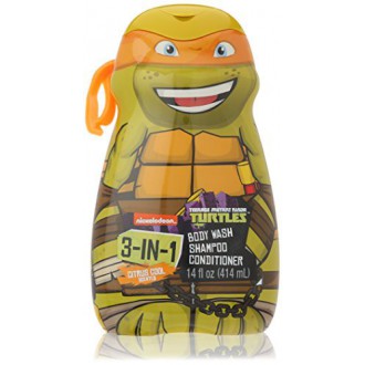 Tortugas ninja - TMNT - 3 en 1 Gel de baño, champú, acondicionador