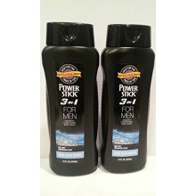 Puissance Bâton 3 en 1 pour homme Shampooing Revitalisant Body Wash Cool Blue Eau 18 oz 50% de Bonus Plus (Pack 2)