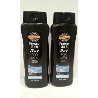 Power Stick 3 en 1 para hombres Champú Acondicionador Body Wash Cool Blue Water 18 oz 50% de bonificación Más (paquete de 2)