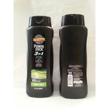 Power Stick 3 in 1 for Men Shampoo Conditioner Body Wash Spring Fresh 18 oz. 50% Bonus More (2 Pack)