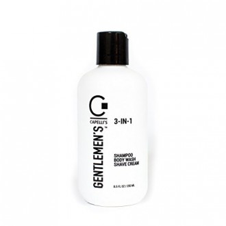 3-IN-1 de señores de Capelli Champú / Body Wash / Shave Cream rica espuma para todo tipo de cabello, 8,5 onzas líquidas