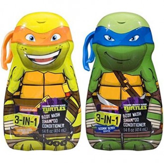 Tortugas Ninja 3-en-1 Body Wash Shampoo y Acondicionador (paquete de 2)