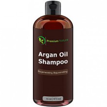 Argan Oil Daily Shampoo 16 oz, All Organic, Rejuvenates Heat Damaged Hair, Nourishes & Prevents Breakage, Sulfate Free,
