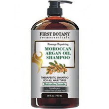 Moroccan Argan Oil Shampoo with Restorative Formula 16 fl. oz. Gentle & Sulfate Free for All Hair Types. Cleanses, Revives,