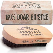 Beard Brush for Men - 100% Pure Boar Hair Natural Bristle for Beard, Moustache - Handmade Wood Handle - No Snags, No