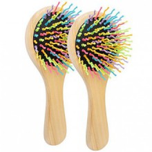 Beautyours démêlant Hairbrush Peigne 2PCS réglé (Wet Dry, protège le cuir chevelu, w / Mirror) cheveux en bois Brosses Detangler