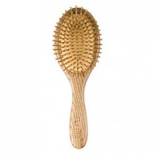 Elfina Portable Paddle Brush, 100% bambou naturel démêlant Brosse à cheveux pour Scalp Massage, 2 tailles disponibles --- L