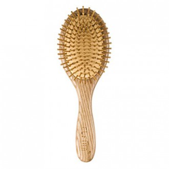 Elfina Portable Paddle Brush, 100% bambou naturel démêlant Brosse à cheveux pour Scalp Massage, 2 tailles disponibles --- L