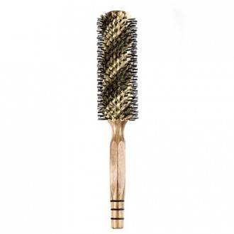 ELFINA Boar Bristle Hair Brush, Round Comb for Curling and Styling, 2 Sizes Available---L