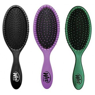 Wet Brush 3 pièces Pack: 1. Black 2. Metallic Violet 3. Pro Select Metallic Mermaid Vert