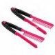 Buy One, Get One FREE! Heaven V-Shaped Styling Comb Detangler Tool Black with Pink - Folds, styles, straightens.