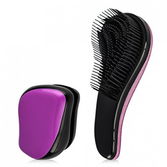 Uarter Detangling Brush Professional Styling Hair Brush Mini Pocket Wet and Dry Detangler Comb for Knotted, Wavy, Curly,