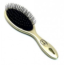 Beauticom Amazing Detangling Wet & Dry Hair Brush Flexible Bristles No pain No Tangle Detangle Comb (Metallic Gold Color)