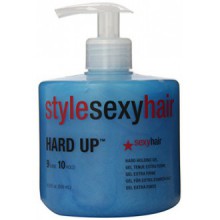 Style Sexy Hair Hard Up Gel - Shine 9 / Hold 10, 16.9-Ounce Pump Bottle